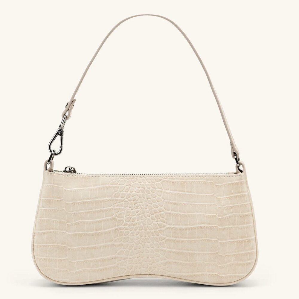 JW PEI Eva Shoulder Handbag - Ivory Croc